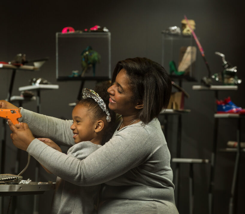 Children interacting with exhibits at Discovery Place
